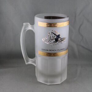 Vintage Beer Mug - Ron Jon Surf Shop Cocoa Beach - Frosted Glass Mug